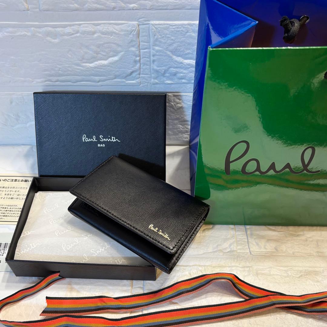 ✨Paul Smith シティエンボス　名刺入れ　新品未使用品　ブラック