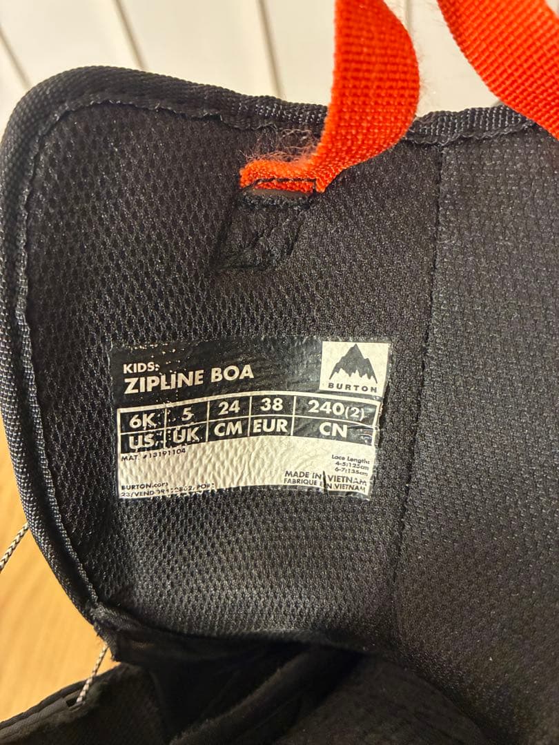 Burton ZIPLINE BOA 24cm 子供用スノーボードブーツ