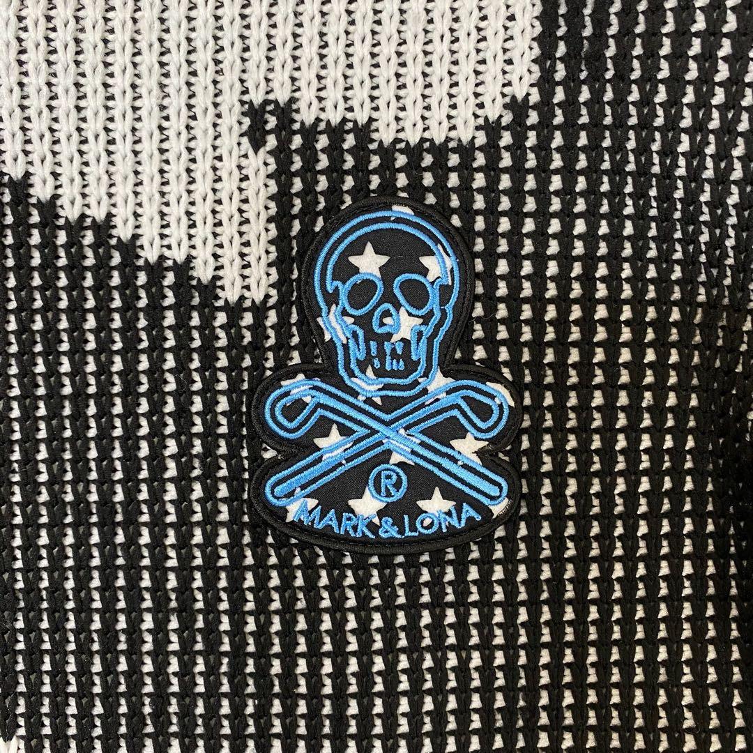 マークアンドロナ 裏地付 ニットセーター グレー系 ゴルフウェア 48