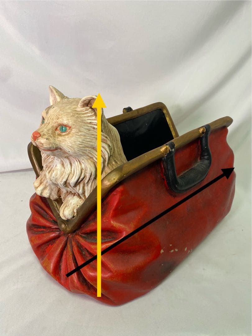 1666❣️ 猫　鞄　財布　オブジェ　輸入アンティーク