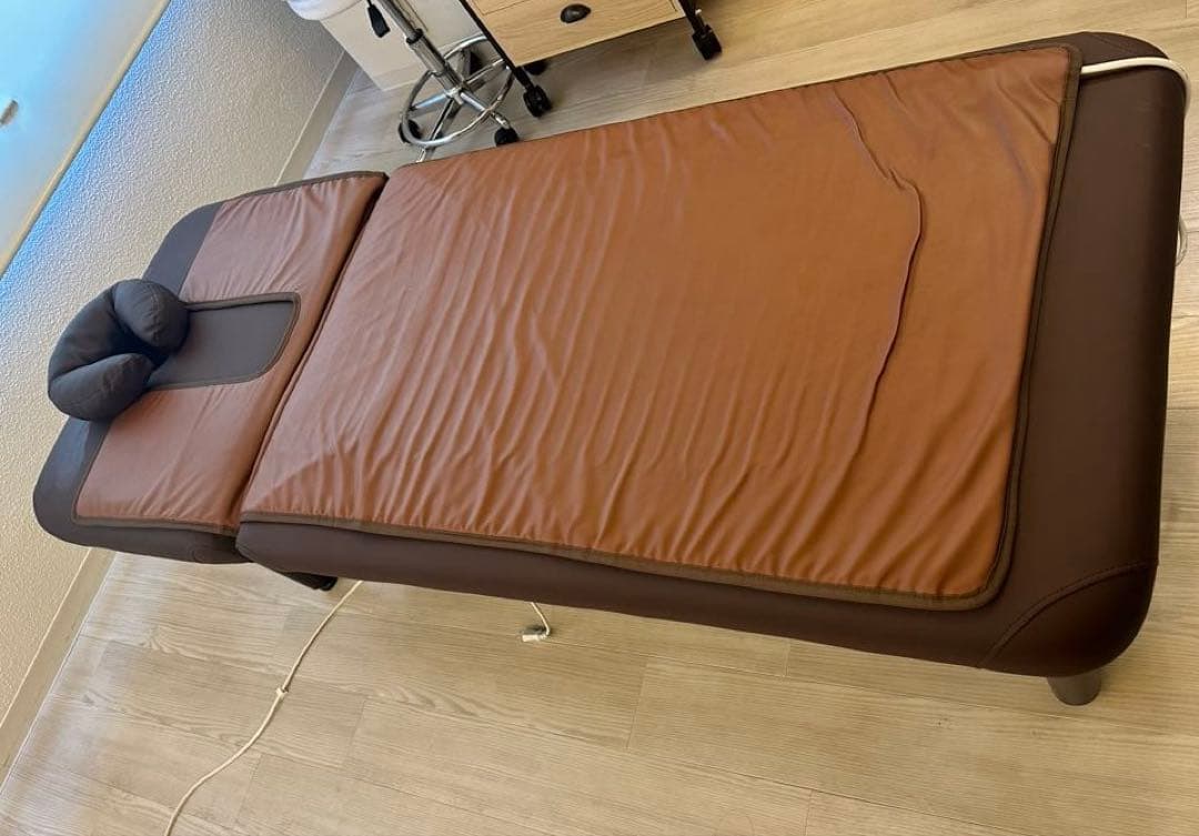 ヒートマット付き☆ 電動昇降 リクライニングベット 幅75cm ブラウン