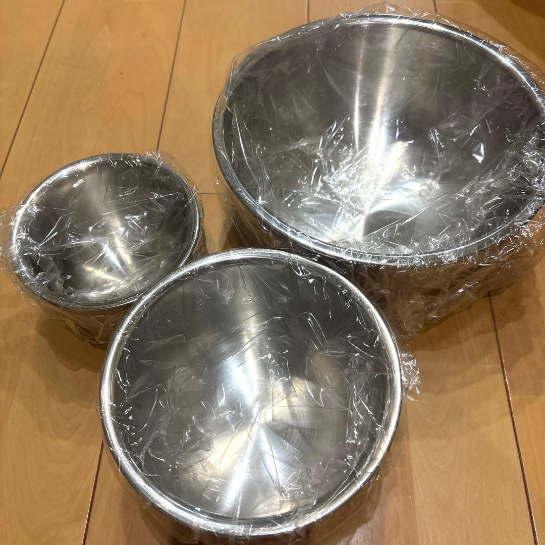 ステンレススチール　3ボウルセット18-8 HEALTHYWEAR