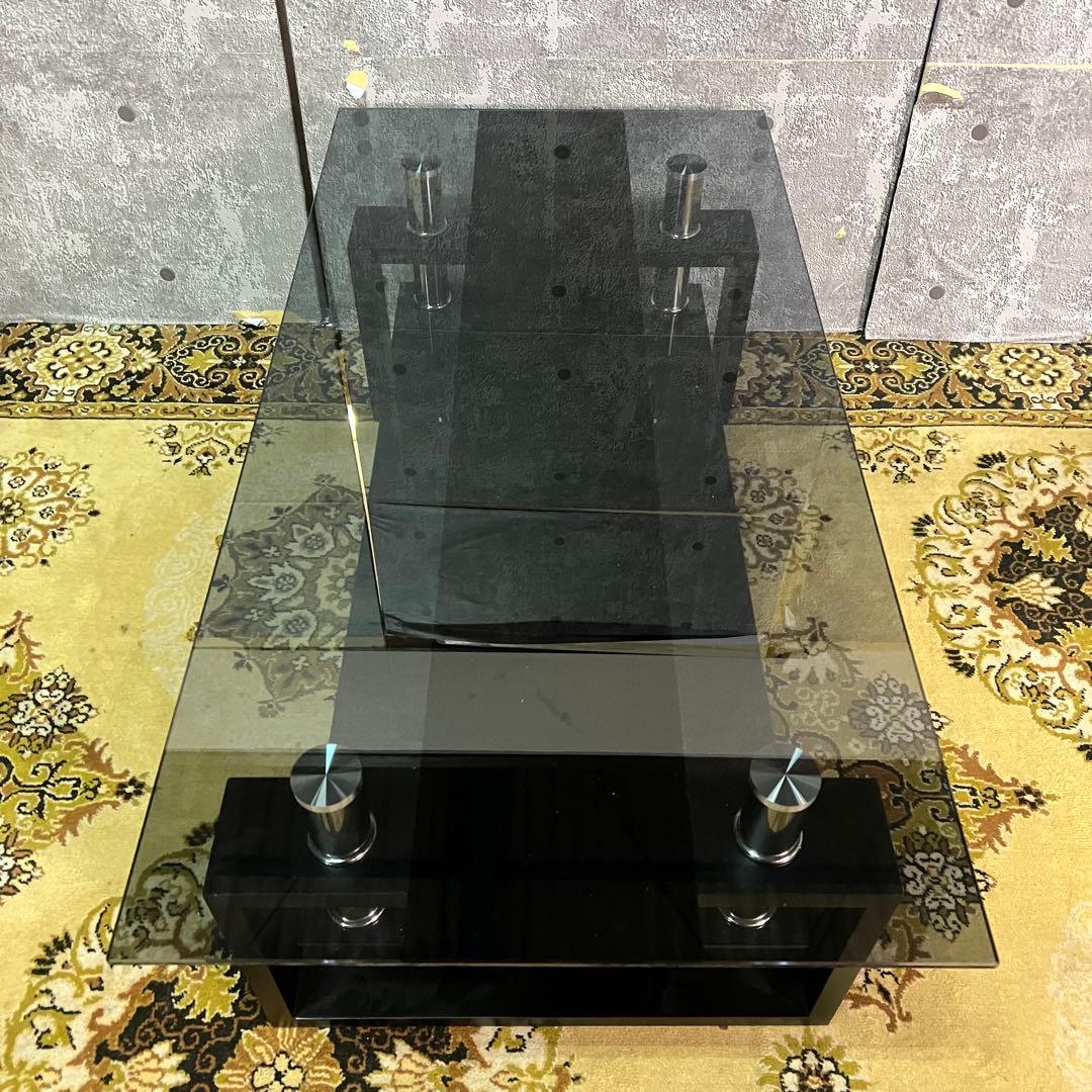 コメント者꧁サンワサプライ꧂ソファ&オットマン&ガラステーブルセット