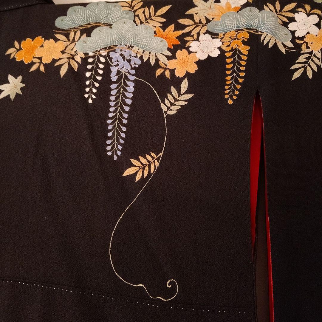 アンティーク　五つ紋　花嫁衣装　振り袖　引き振り袖　正絹　保管品