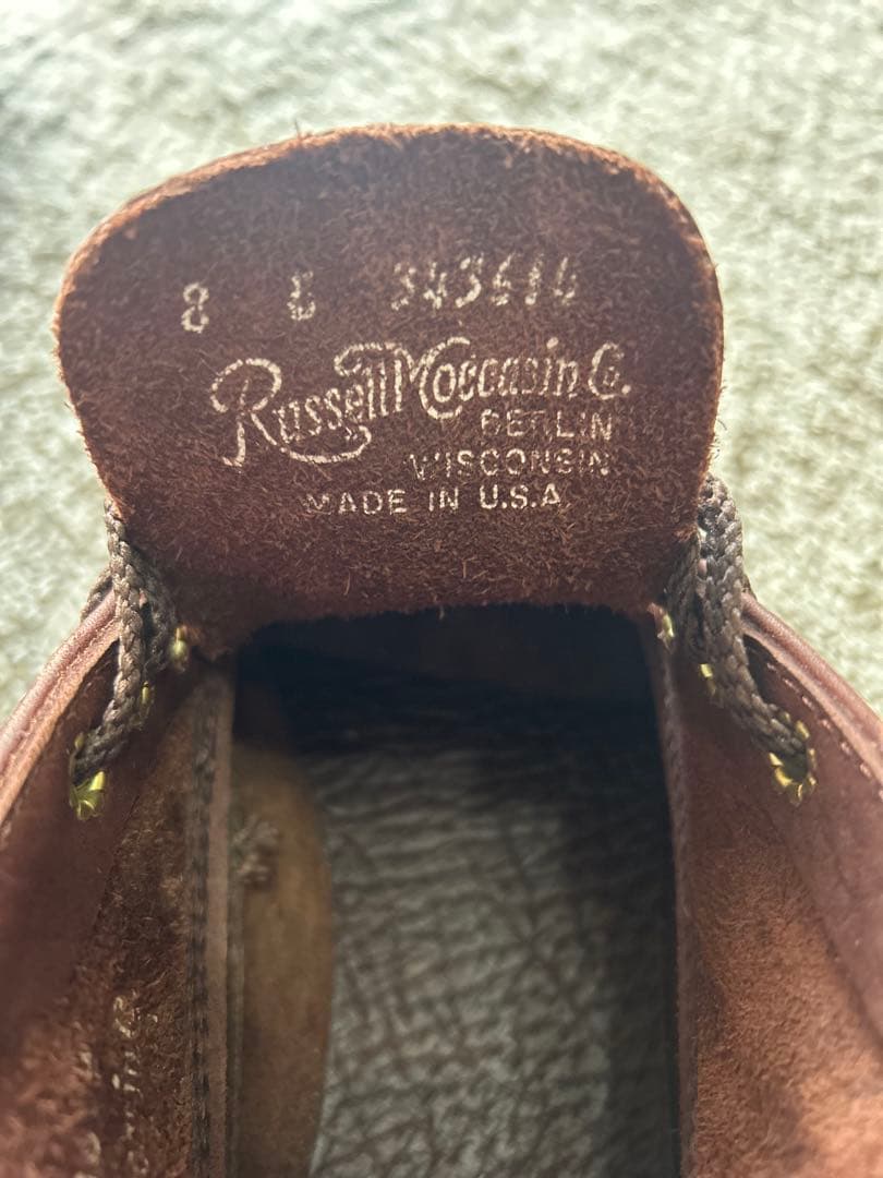 ラッセル ダークブラウン レザー モカシン