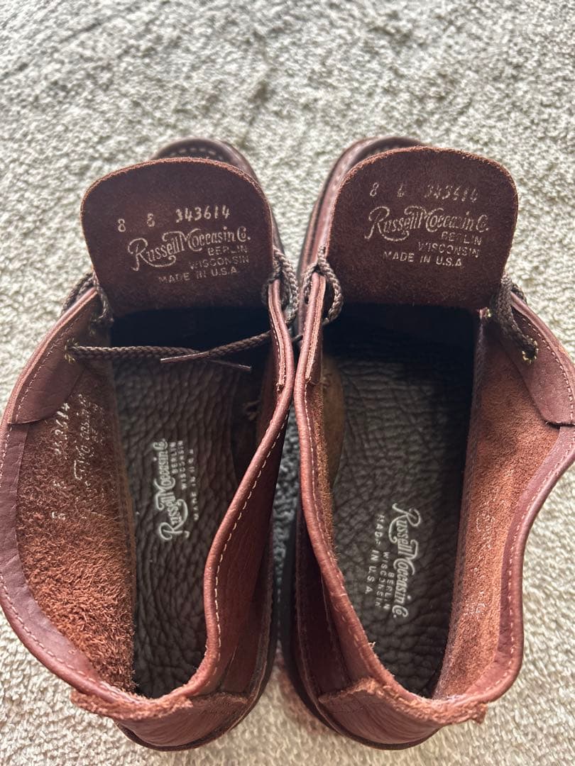 ラッセル ダークブラウン レザー モカシン