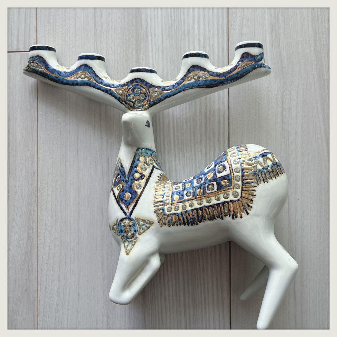 ロイヤルコペンハーゲン　ヴィンテージ　トナカイキャンドルスタンド