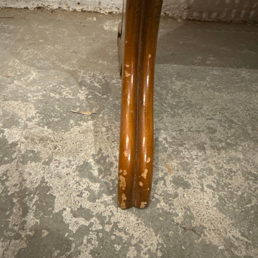 ヴィンテージ　木製サイドテーブル　マガジンラック付き