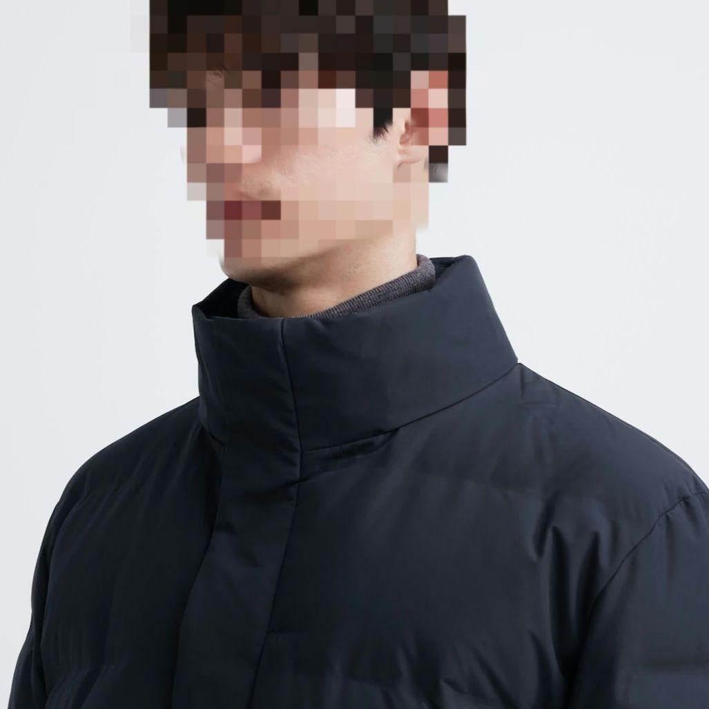 キンパル　！　シームレスダウンコート　紺　XL　ユニクロ