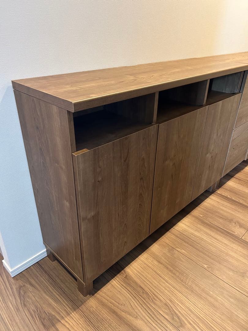 【美品】幅110cm 収納棚 キャビネット サイドボード木製 本棚　組立済