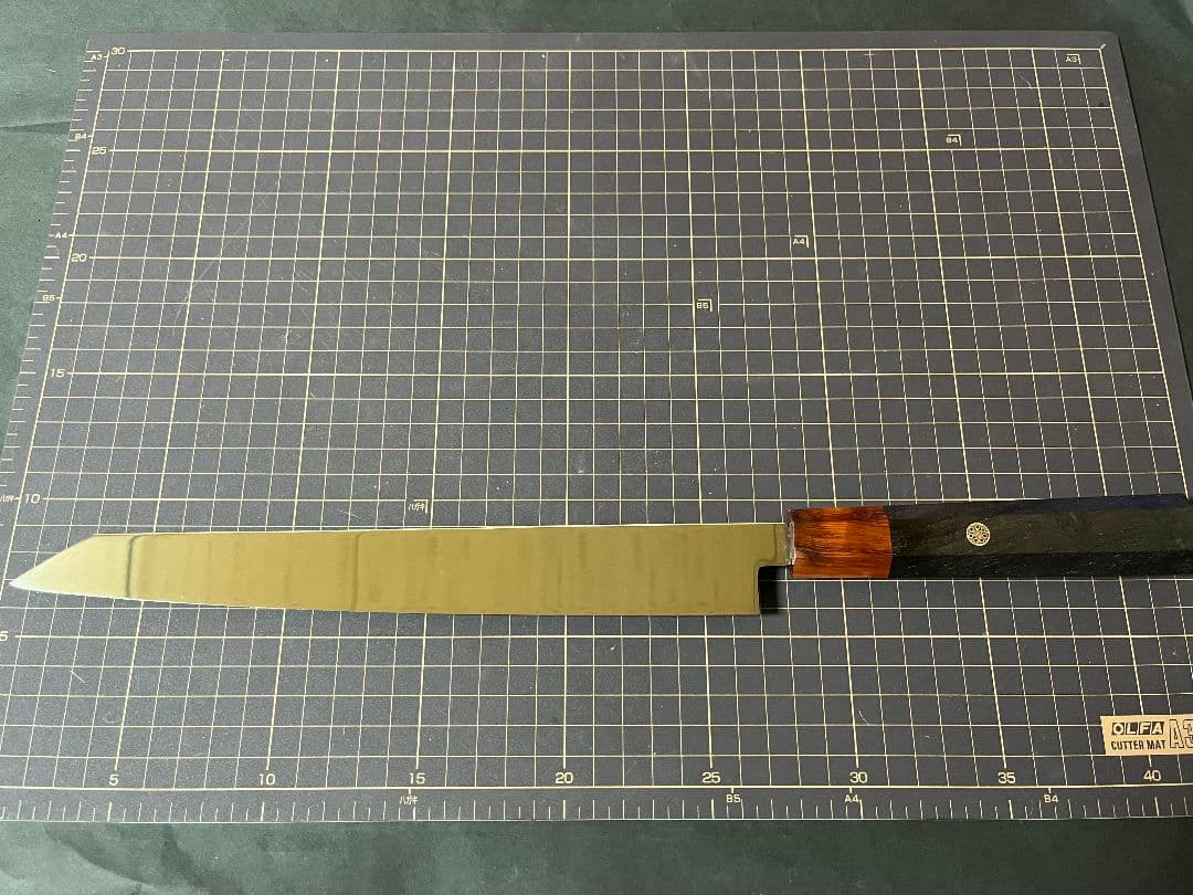 Ｖ金10号 切付 柳刃包丁 9寸 刺身包丁 八角柄 全鋼 鏡面Ｖ10 包丁