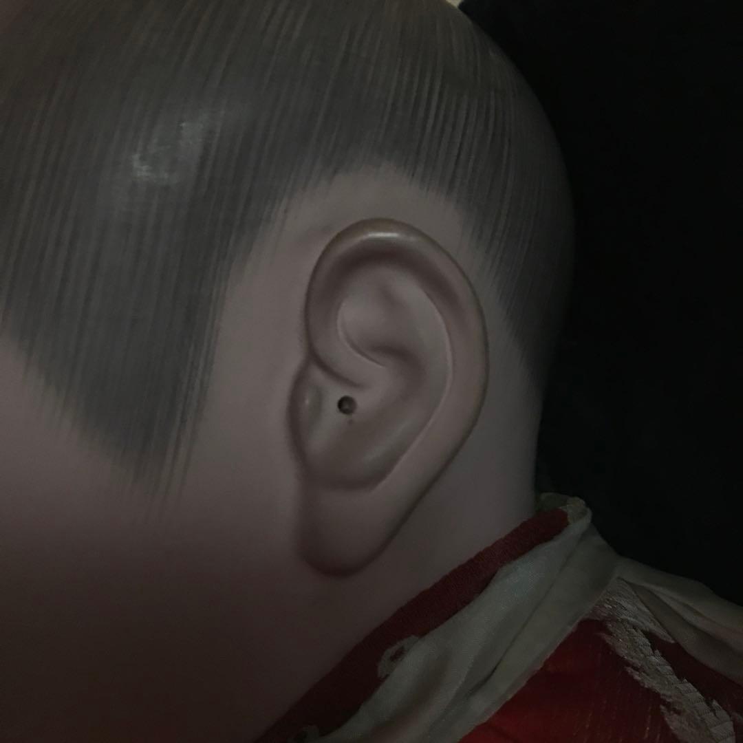 市松人形　初代東光　朱印　18号　大きな抱き人形