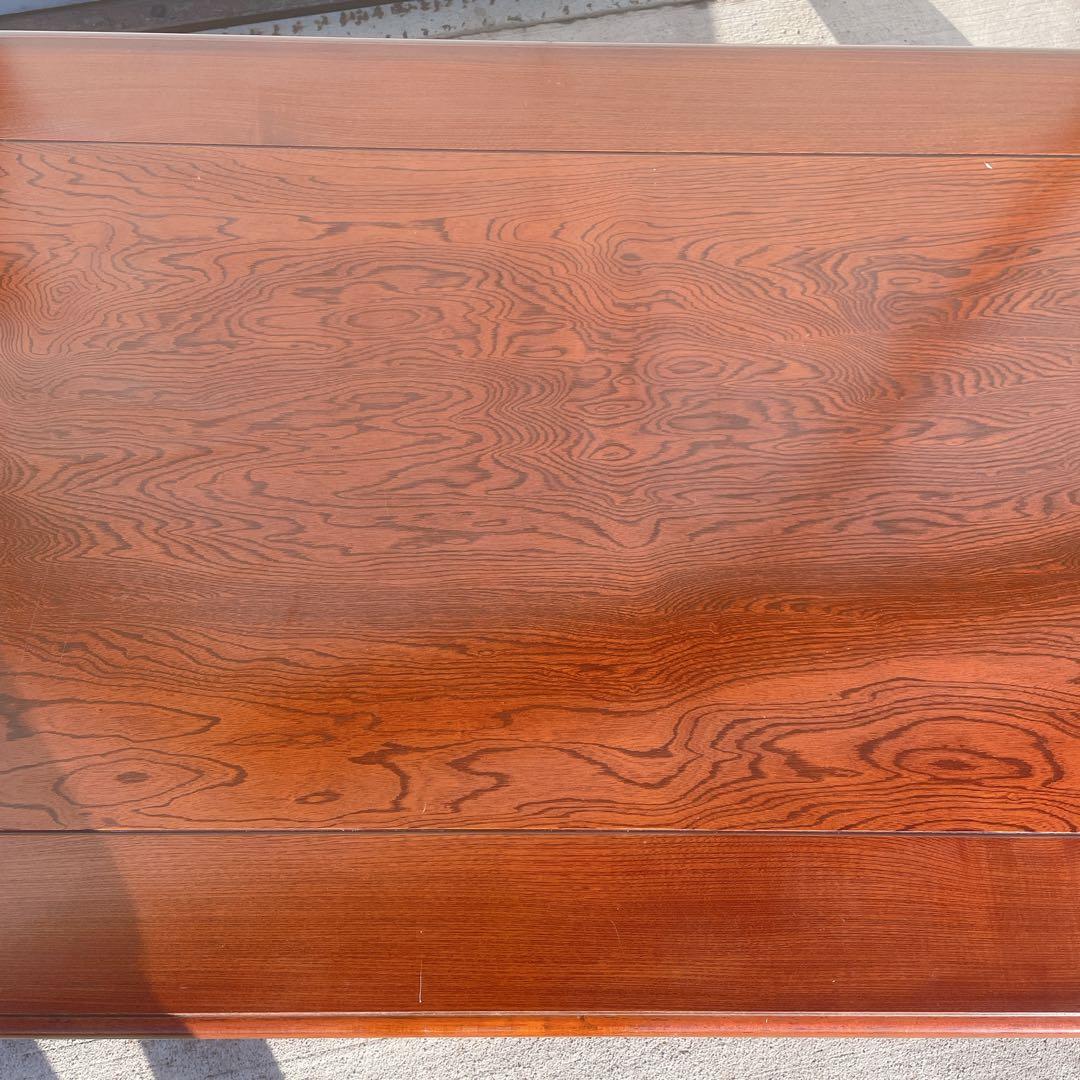 唐木家具 彫刻 花梨家具 木製座卓 ダークブラウン 和室座敷 アンティーク②