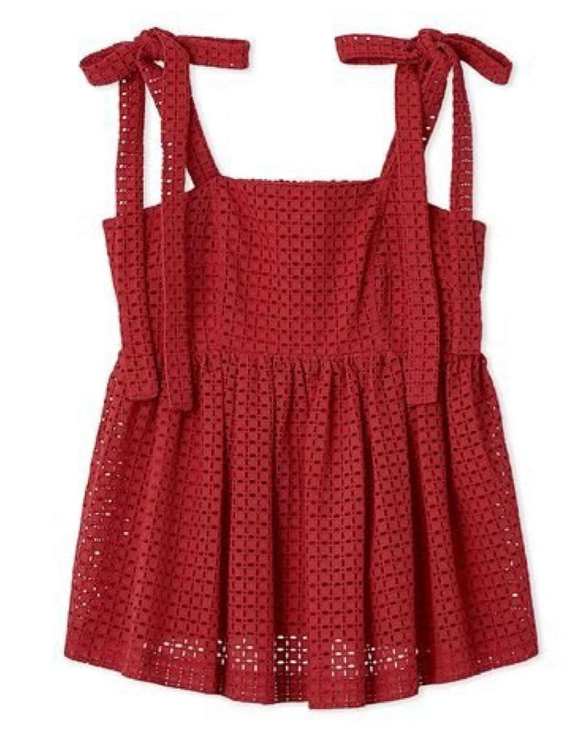 fray i.d ショルダーリボンペプラムブラウス