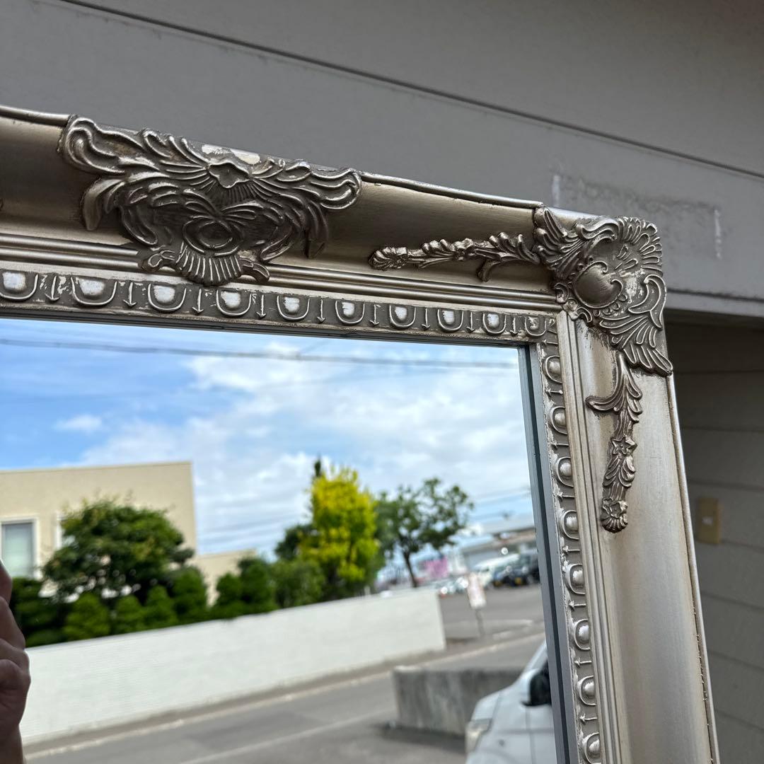 ☆イタリア製☆アンティーククラシック☆ゴールド☆スタンドミラー☆姿見　No.1