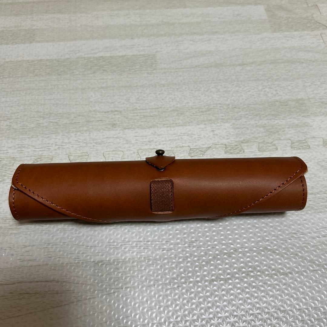 エムピウ　ロトロ　コニャック　イタリア製レザーロールペンケース ブラウン