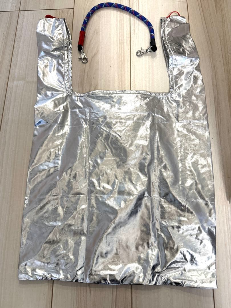 topologie シルバーエコバッグ　Konbini Bag ストラップ付き