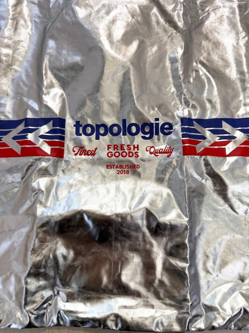 topologie シルバーエコバッグ　Konbini Bag ストラップ付き