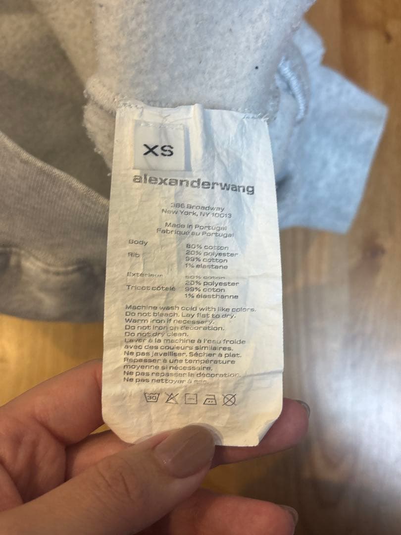 Alexander Wang アレキサンダーワン　グレー フード付きスウェット