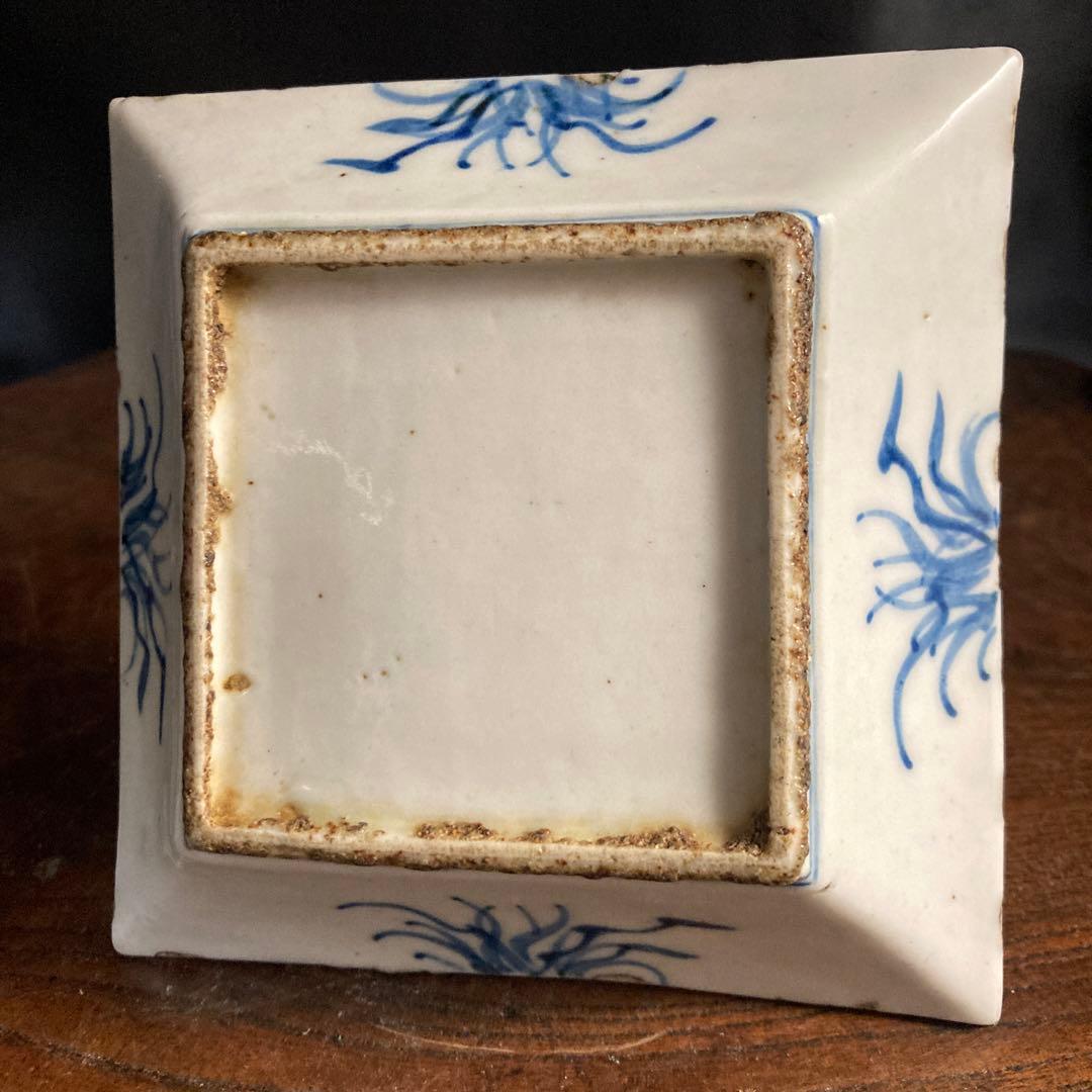 赤札閉店セール❗️【ギャラリー三益】古染付　文官紋方角皿