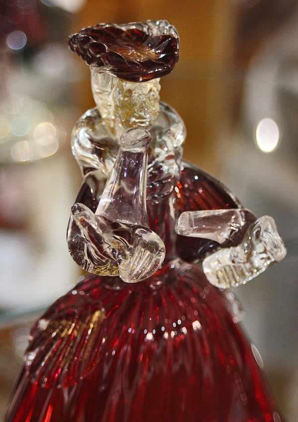 セール！ イタリア ベネチアングラス ペア人形 ダンサー 赤 4569-RD