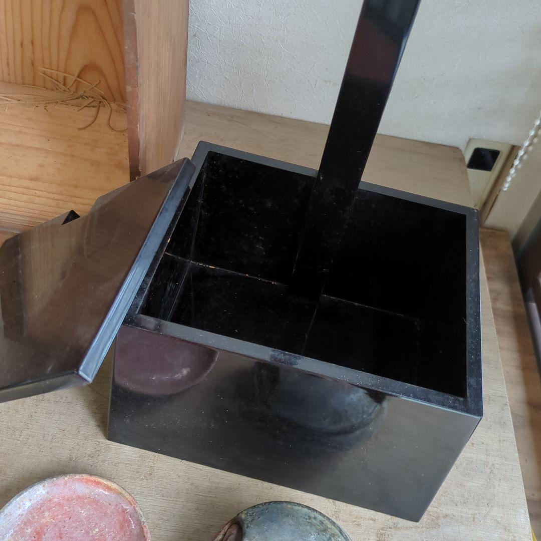 骨董 たんころ 灯火器 灯り 木製台 陶器 いろいろ 木箱