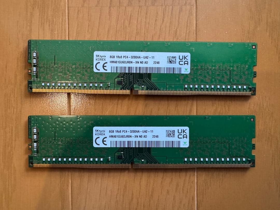 8g×2 16GB DDR4 3200MHz メモリ