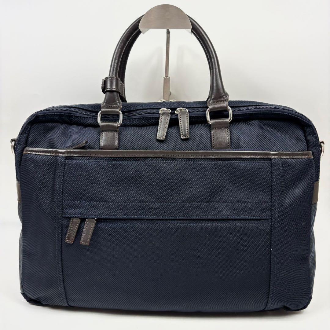 ブラックレーベルクレストブリッジ 2way ビジネスバッグ 通勤 A4収納可　紺