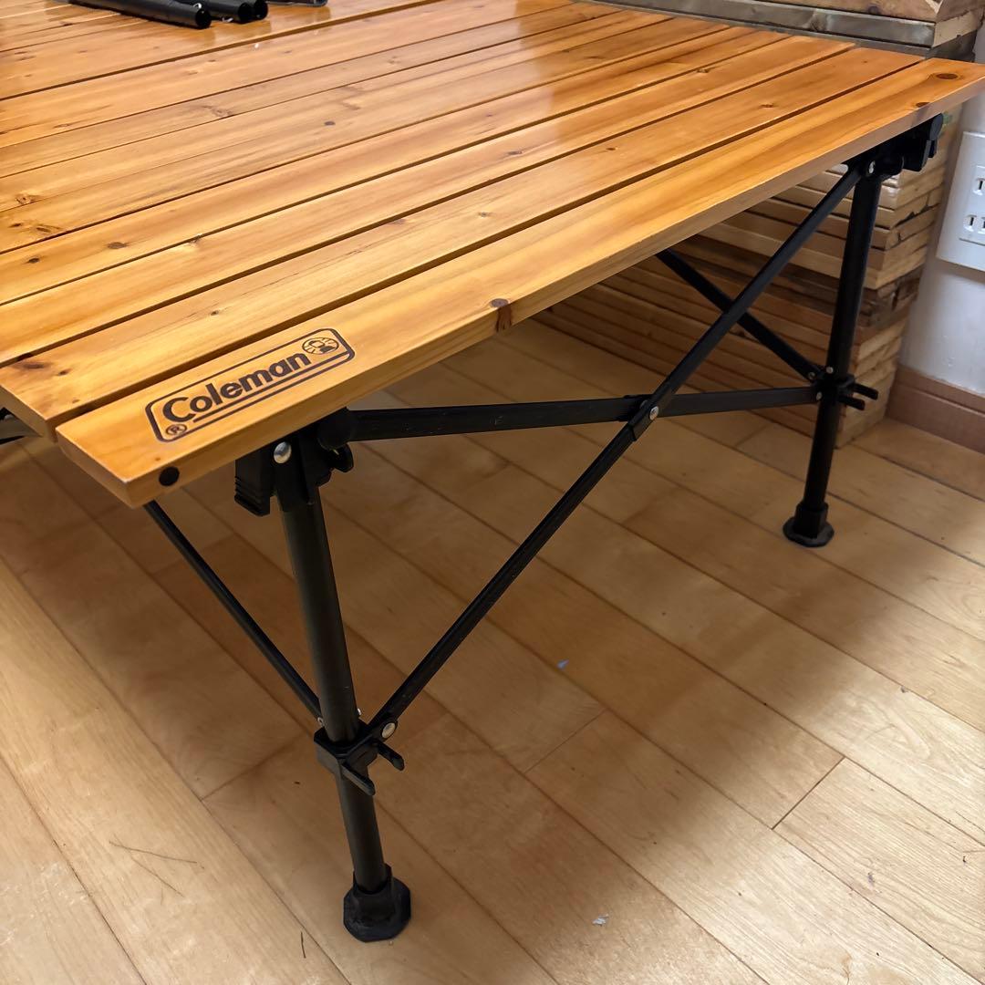 Coleman ウッドロールテーブル110 ブラック限定品