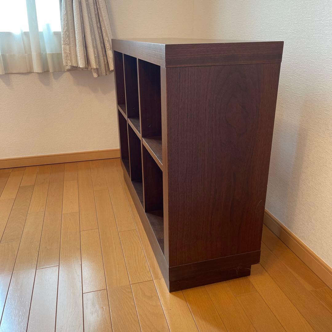 木製オープンシェルフ ダークブラウン 6棚　大塚家具