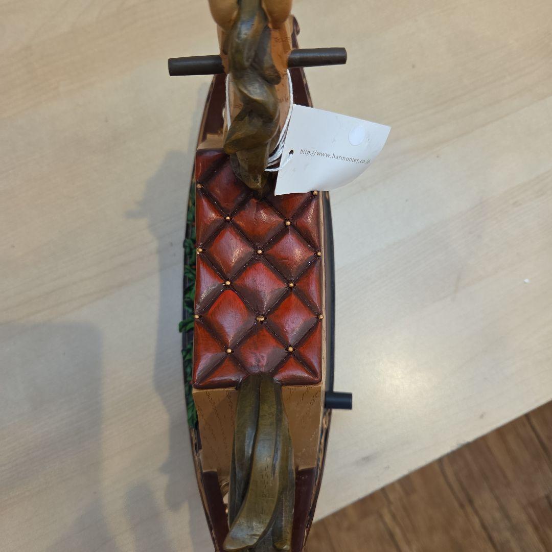 木製馬のロッキングホースクリスマス飾りオルゴール