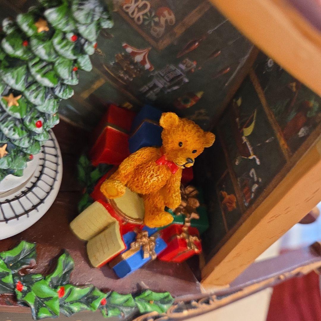 木製馬のロッキングホースクリスマス飾りオルゴール