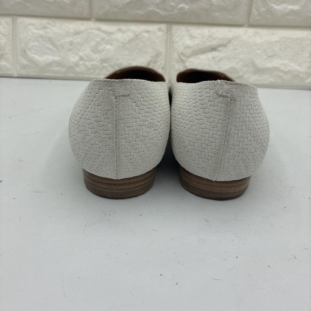 【美品】ペリーコ アネッリ ポインテッドトゥ フラットパンプス 36 ホワイト