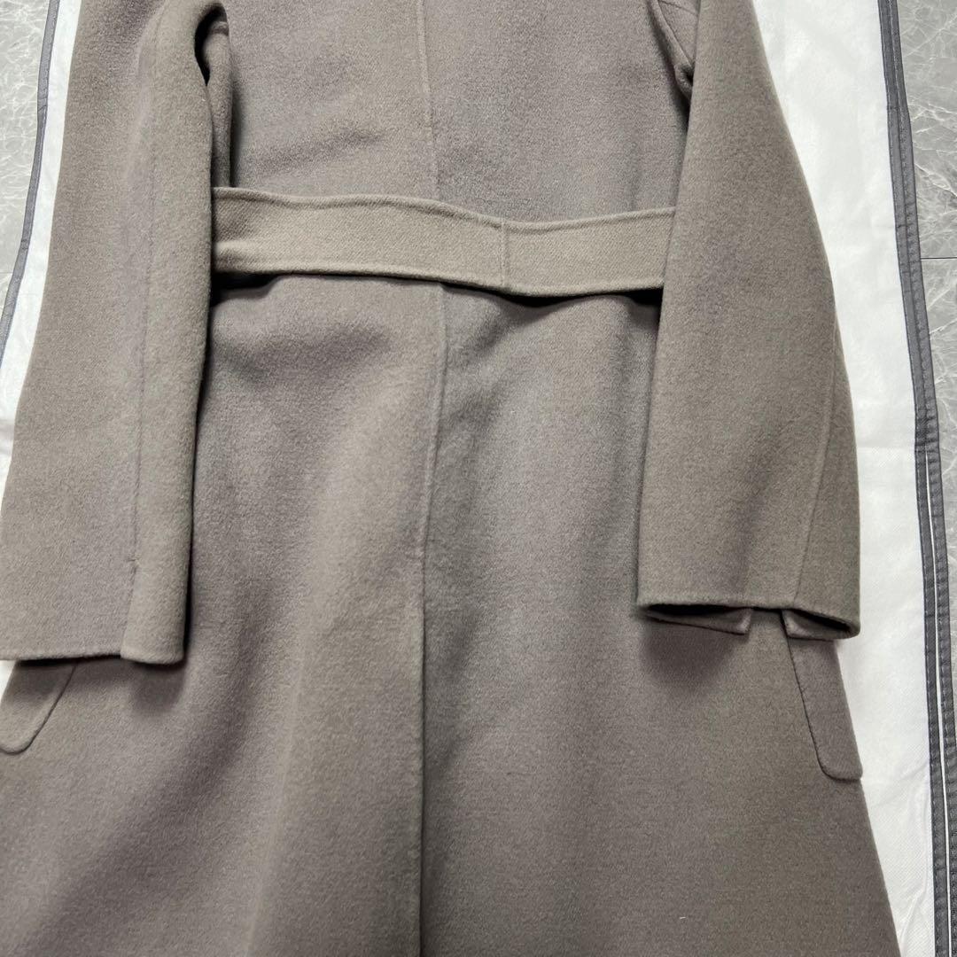 マックスマーラ　ベルテッドコート　クチートアマーノ　ウール　ロング　ベルト　S