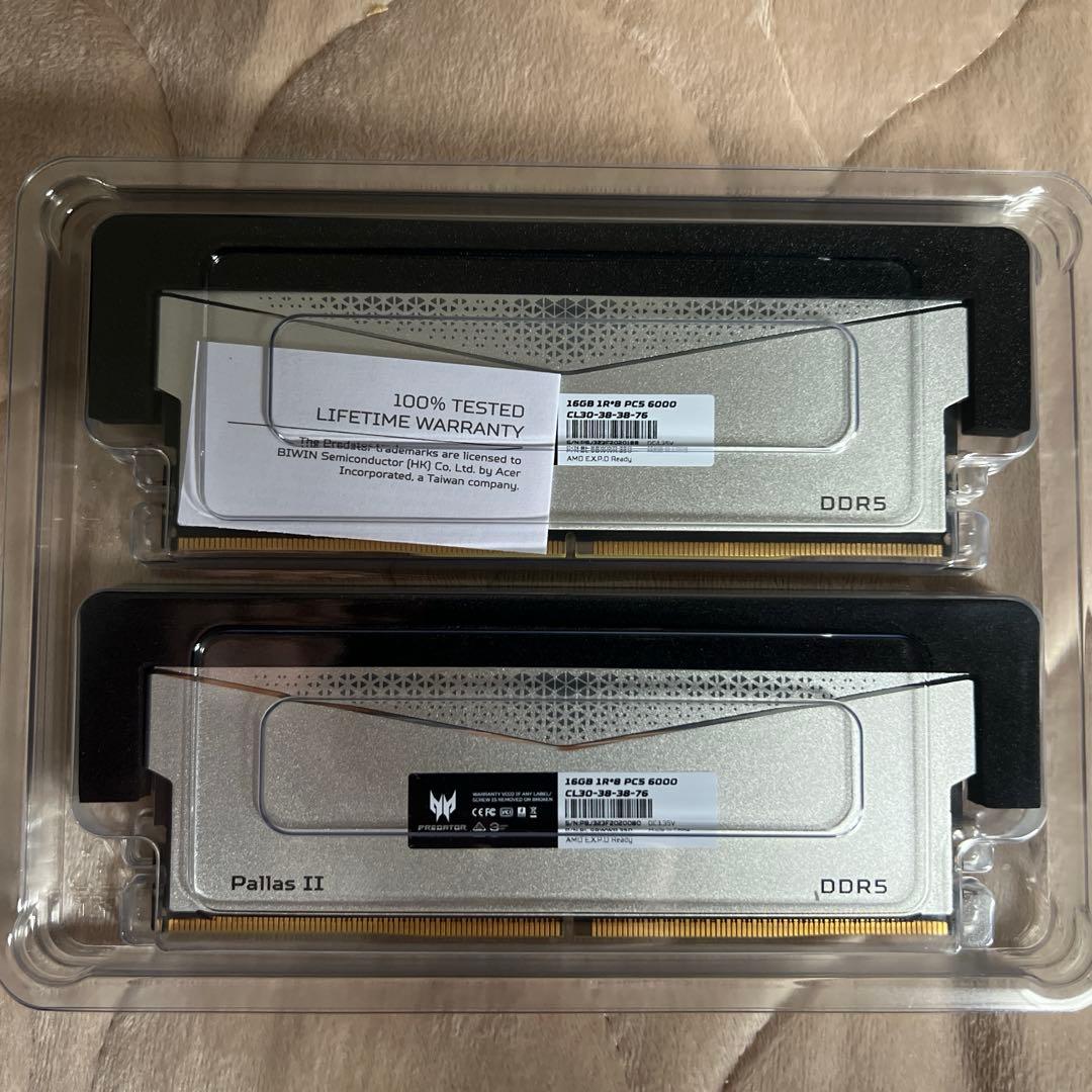 Acer Predator PallasII32GB(16GBx2枚)DDR5
