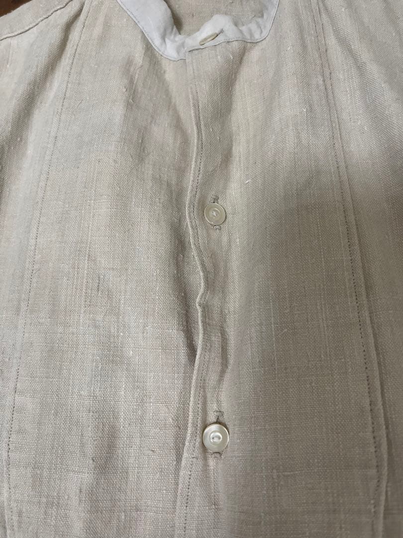ヴィンテージ　アンティークリネン　フランス　スモック
