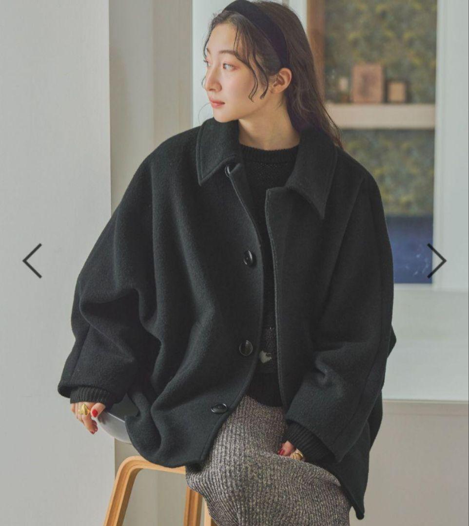 niko and… ライトモッサドルマンジャケットコート　ブラック