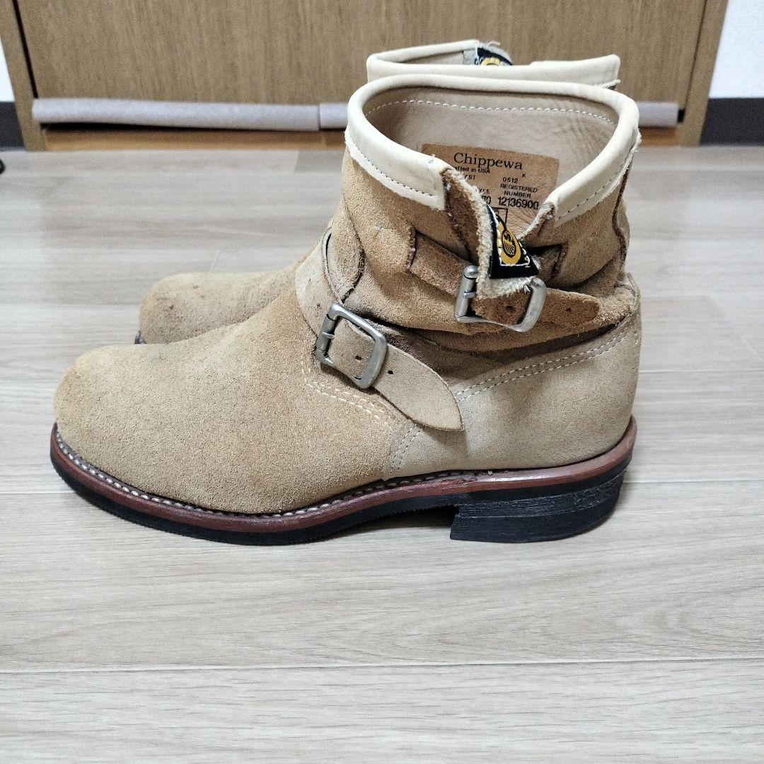 Chippewa エンジニアブーツ ベージュ