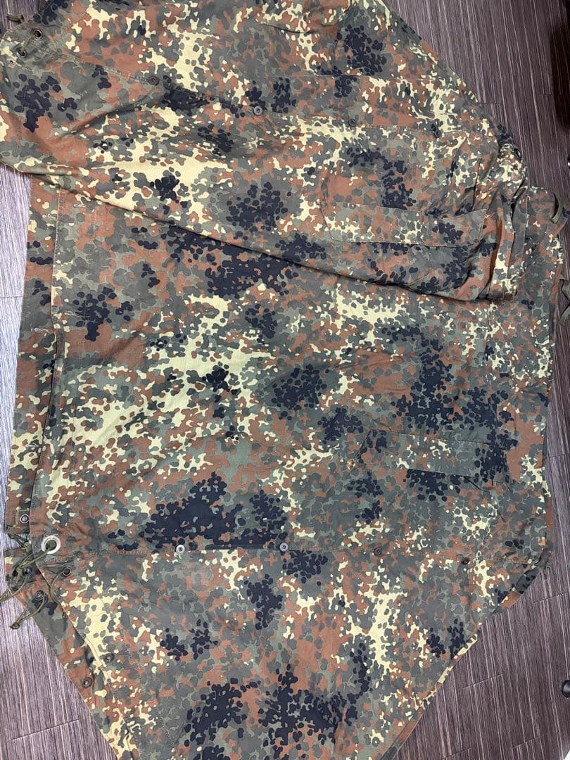 【値下】ドイツ軍 パップテント 軍幕 前面ジッパー加工済／蚊帳・ロープおまけ