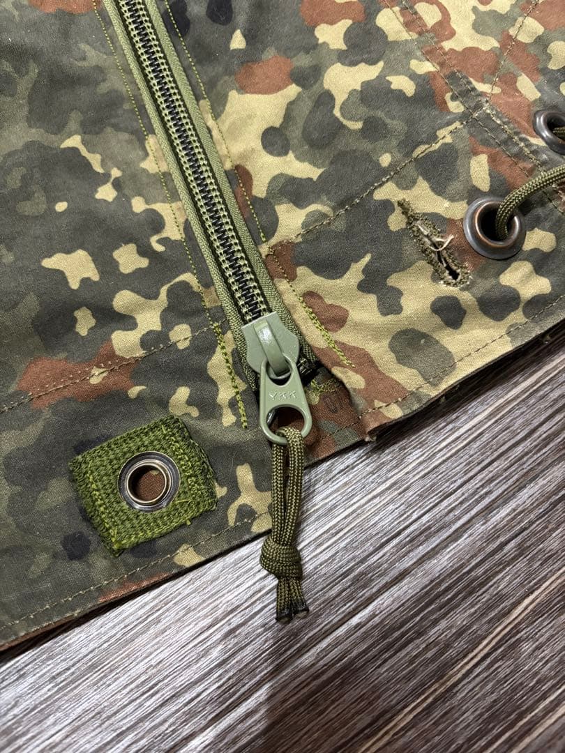 【値下】ドイツ軍 パップテント 軍幕 前面ジッパー加工済／蚊帳・ロープおまけ