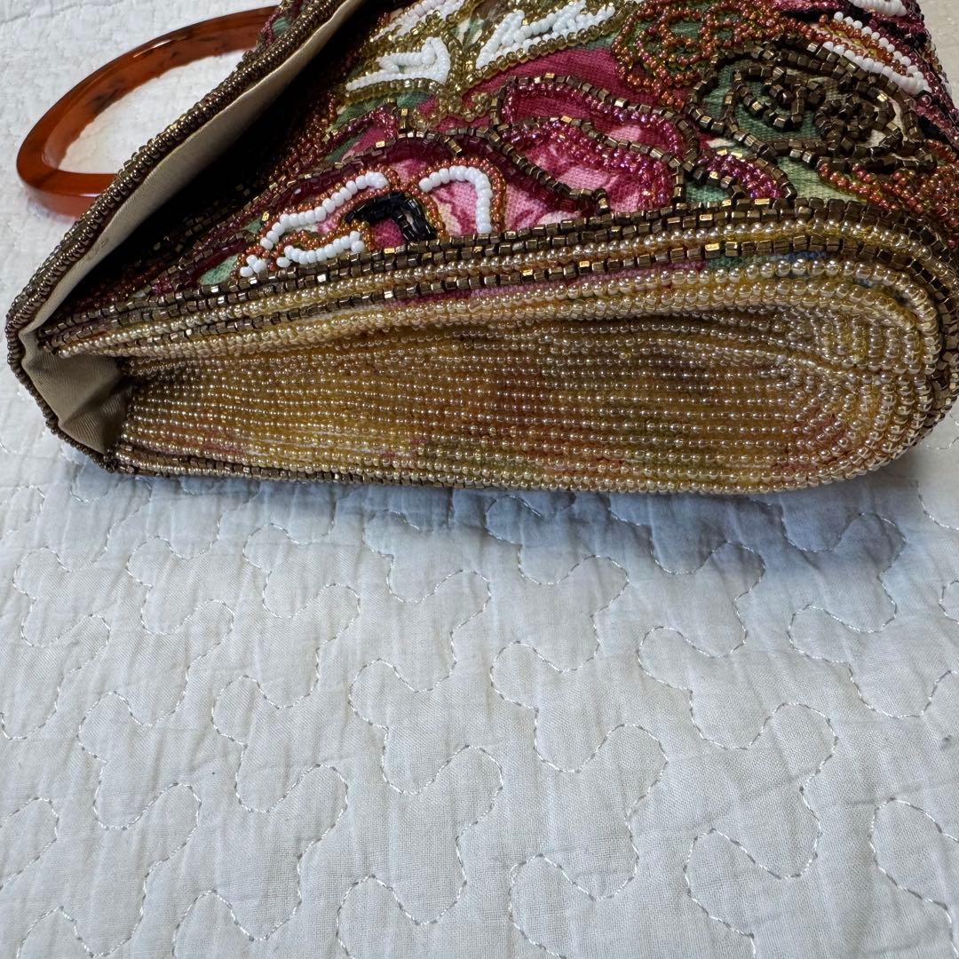 Lumy ルミー はしもと ビーズ バッグ ハンドバッグ クラッチ 皇室御用達