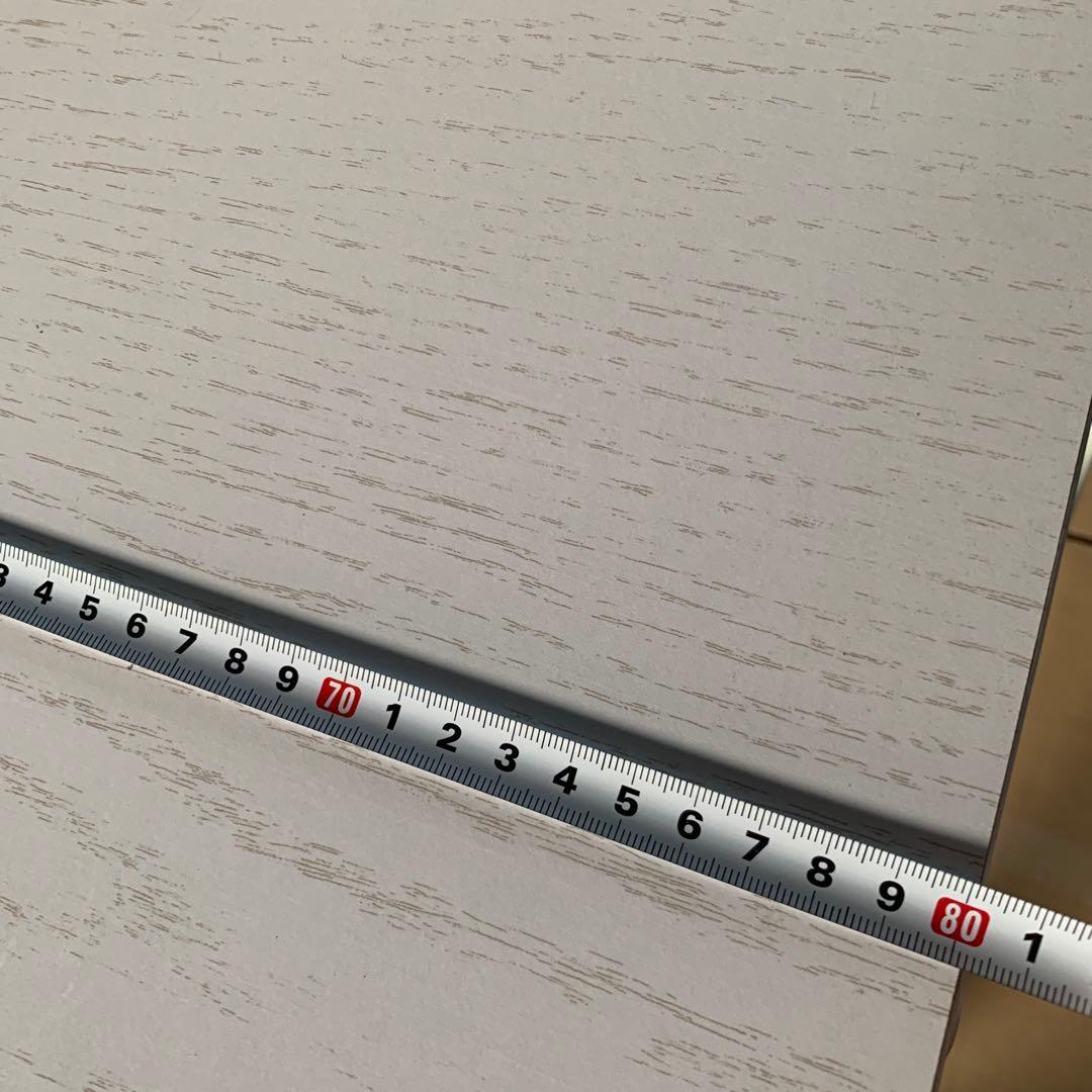 たのメル便　ホワイト折りたたみパソコンデスク 上段棚付き