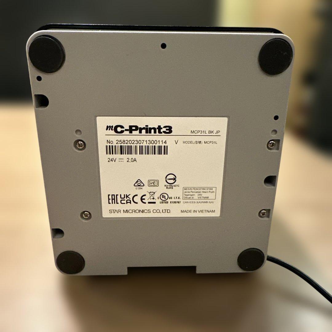 【未使用】スター精密 mC-Print3 レシートプリンター MCP31L BK