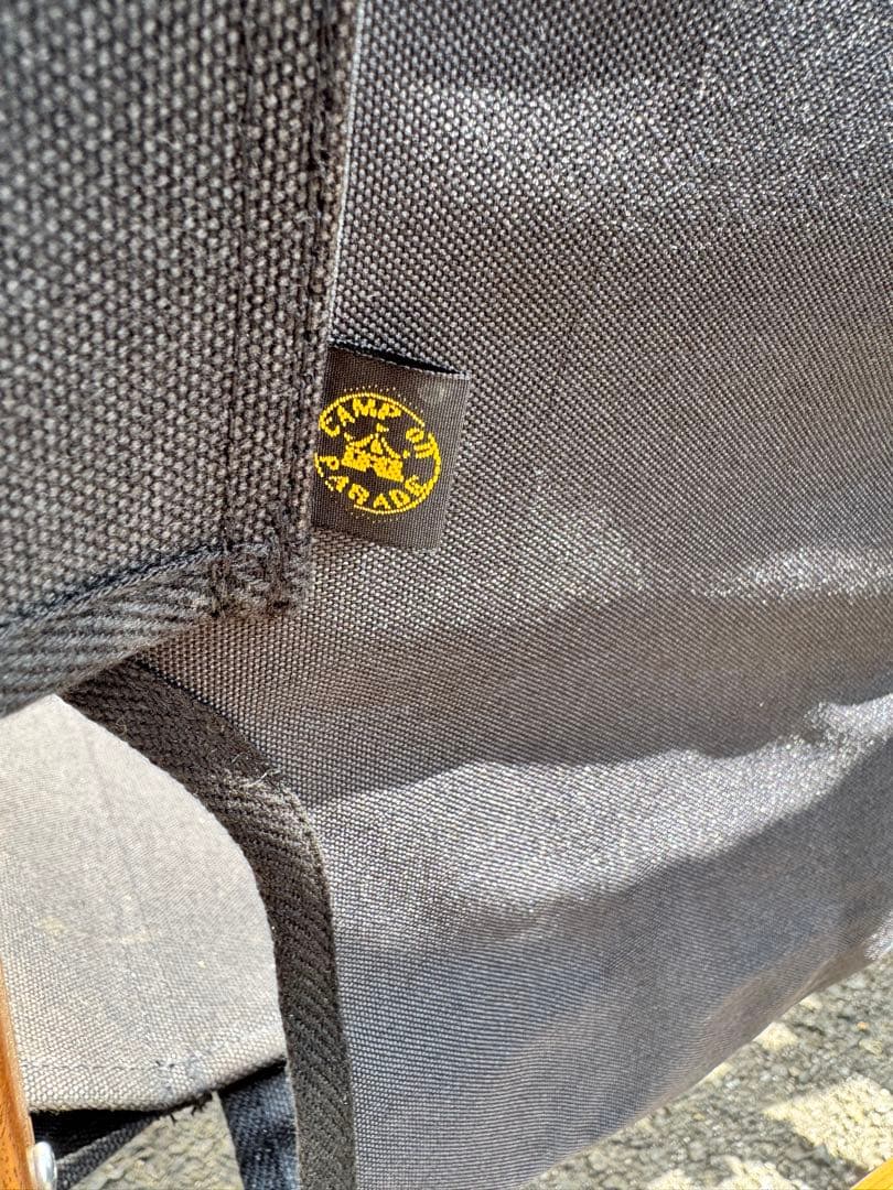 キャンプオンパレード　コンダクターズチェア2脚セット　帆布シート　収納袋付き