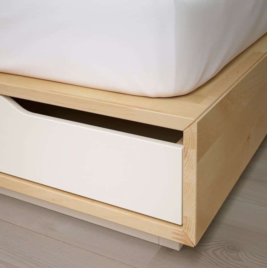 IKEA MANDAL ダブルベッドフレーム 引き出し付き