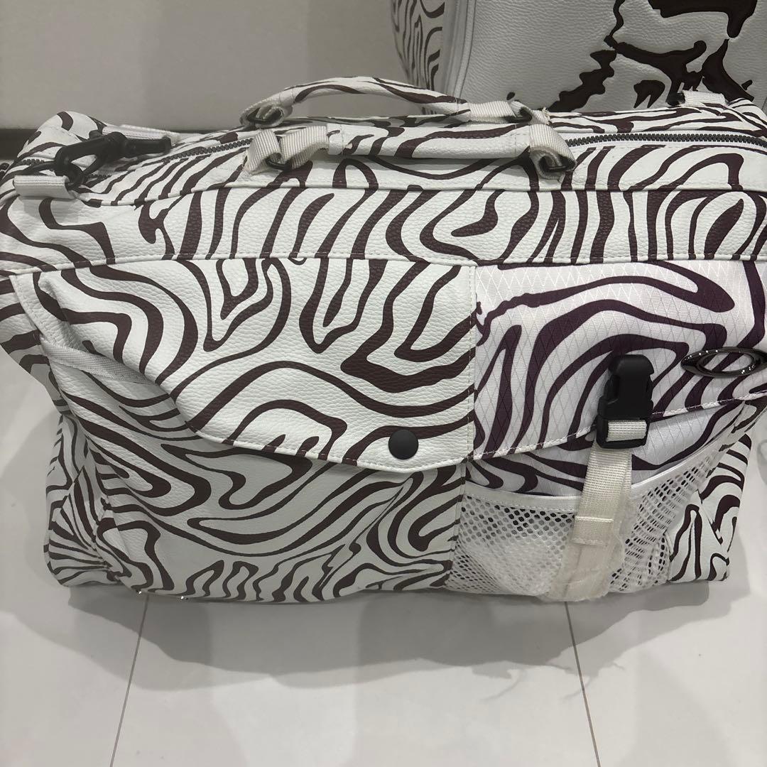 ゼブラ柄 キャディバッグ 大きめ