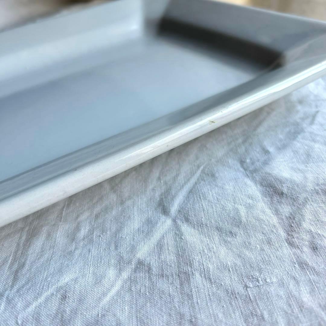 フランスアンティーク　スクエア　レクタングル　隅切り皿　大皿　八角形　長方形皿