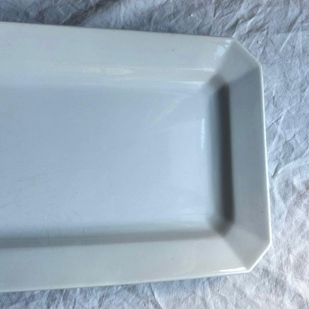 フランスアンティーク　スクエア　レクタングル　隅切り皿　大皿　八角形　長方形皿