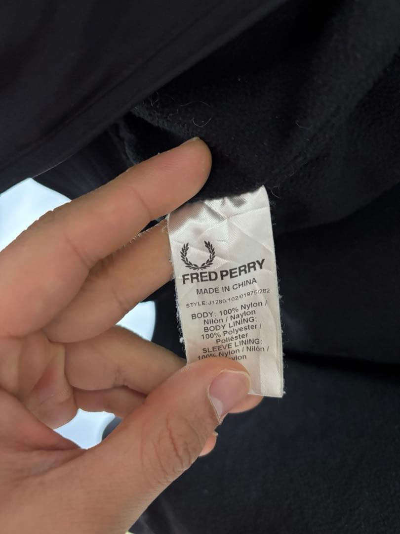 【古着 美品】FRED PERRY ナイロンジャケット XL グレー