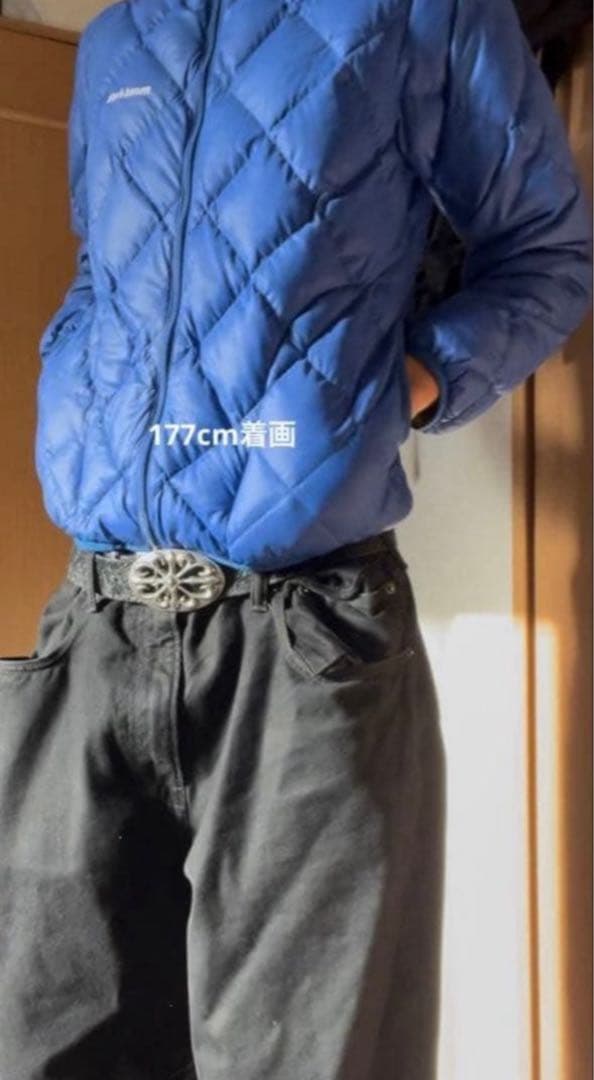 mont-bell ダウンジャケット キルティング　リバーシブル 青/黄色